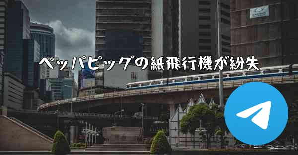 ペッパピッグの紙飛行機が紛失