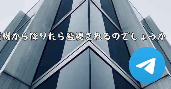 紙飛行機から降りたら監視されるのでしょうか