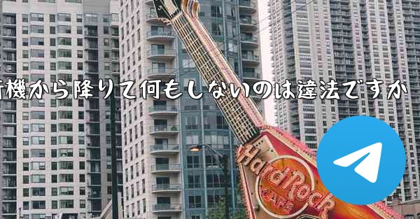 紙飛行機から降りて何もしないのは違法ですか