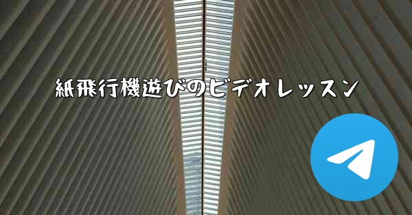 紙飛行機遊びのビデオレッスン