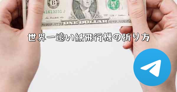 世界一遠い紙飛行機の折り方