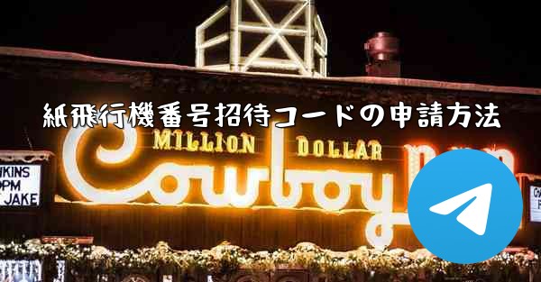 紙飛行機番号招待コードの申請方法