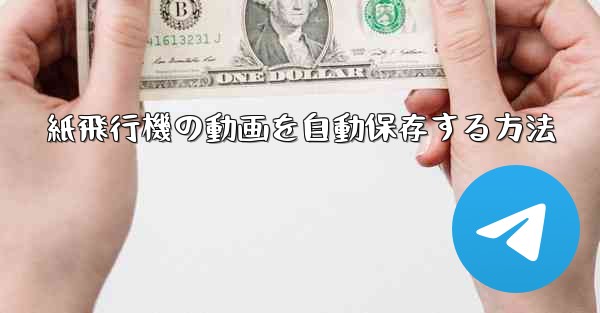 紙飛行機の動画を自動保存する方法
