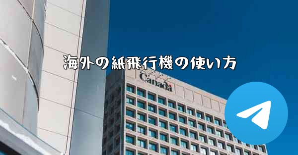 海外の紙飛行機の使い方