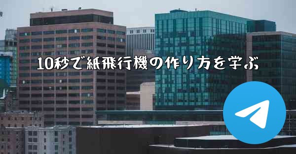 10秒で紙飛行機の作り方を学ぶ