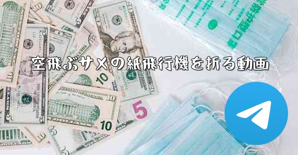 空飛ぶサメの紙飛行機を折る動画