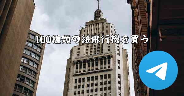100種類の紙飛行機を買う