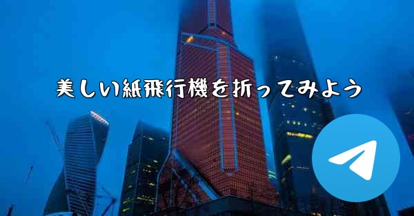 美しい紙飛行機を折ってみよう