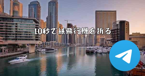 10秒で紙飛行機を折る