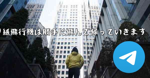折り紙飛行機は勝手に飛んで帰っていきます