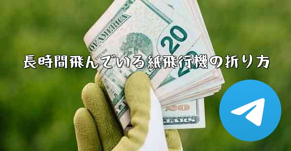 長時間飛んでいる紙飛行機の折り方