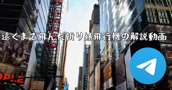 一番遠くまで飛んだ折り紙飛行機の解説動画