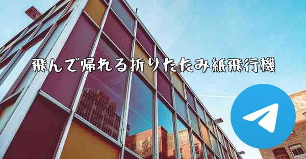 飛んで帰れる折りたたみ紙飛行機