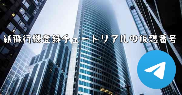 紙飛行機登録チュートリアルの仮想番号