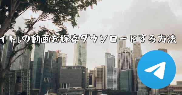 サイトbの動画を保存ダウンロードする方法